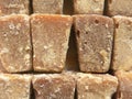 Sugarcane jaggery cubes Royalty Free Stock Photo