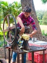 Sugarcane juice extracter Royalty Free Stock Photo