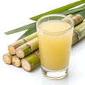 Sugarcane Juice Glass Isolated on White Background Royalty Free Stock Photo