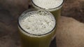 Sugarcane juice in hot summers Royalty Free Stock Photo