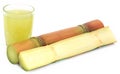 Sugarcane with juice Royalty Free Stock Photo