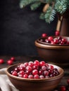 Bowl of delicious cranberries for the holiday