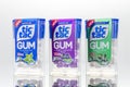 Sugarfree Tic Tac gum isolated on gradient background. Royalty Free Stock Photo