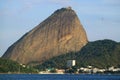 Sugarloaf Mountain or Pao de Acucar with a cable car reaching its summit, Rio de Janeiro of Brazil Royalty Free Stock Photo