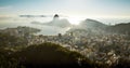 Sugarloaf mountain and skyline of Rio de Janeiro, Brazil Royalty Free Stock Photo