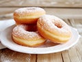 Sugary donuts. dessert