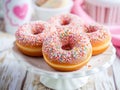 Sugary donuts. dessert