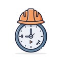 Suggesting a theme of time management or efficiency in construction or Royalty Free Stock Photo
