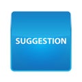 Suggestion shiny blue square button Royalty Free Stock Photo
