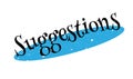 Suggestions rubber stamp Royalty Free Stock Photo