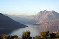 An suggestive view of Lake Iseo at sunset Royalty Free Stock Photo