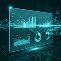 Suggests a digital dashboard used for financial statistical or business Royalty Free Stock Photo