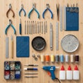 Suggests organization for DIY or art projects emphasizing precision Royalty Free Stock Photo