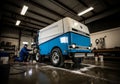 Suggests a routine upkeep process to ensure the Zamboni\'s functionality Royalty Free Stock Photo