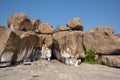 Sugreeva Cave situated in Hampi which is a UNESCO world heritage site