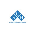 SUH letter logo design on white background. SUH creative initials letter logo concept. SUH letter design.SUH letter logo design on Royalty Free Stock Photo