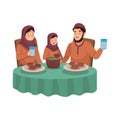 suhoor family eating