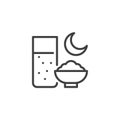 Suhoor Food line icon