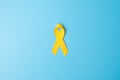 Suicide prevention, Sarcoma, bone, bladder, Childhood cancer Awareness month, Yellow Ribbon for supporting people living and Royalty Free Stock Photo