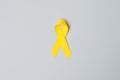 Suicide prevention, Sarcoma, bone, bladder, Childhood cancer Awareness month, Yellow Ribbon for supporting people living and Royalty Free Stock Photo