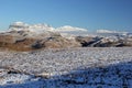 Suilven and Canisp in the snow, Scottish Highlands Royalty Free Stock Photo