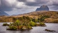 Suilven, the lonely mountain of Assynt Royalty Free Stock Photo