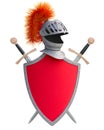 Suit of armor and shield Royalty Free Stock Photo