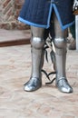 knight armor, foot protection Royalty Free Stock Photo