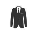 Suit icon isolated on white background. Vector illustration. symbol. wedding Royalty Free Stock Photo