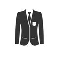 Suit icon isolated on white background. Vector illustration. symbol. wedding Royalty Free Stock Photo