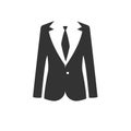 Suit icon isolated on white background. Vector illustration. symbol. wedding Royalty Free Stock Photo
