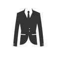 Suit icon isolated on white background. Vector illustration. symbol. wedding Royalty Free Stock Photo