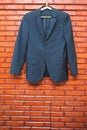 Suit on Brick Wall Royalty Free Stock Photo