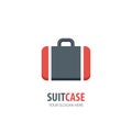 Suit case logo for business company