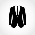 Suit icon isolated on white background. Royalty Free Stock Photo