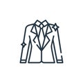 suit icon vector from party and celebration concept. Thin line illustration of suit editable stroke. suit linear sign for use on Royalty Free Stock Photo