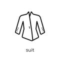 Suit icon from Wedding and love collection. Royalty Free Stock Photo