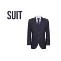 Suit isolated on white background. Vector