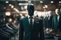 a suit mannequin in a store Royalty Free Stock Photo