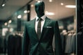 a suit mannequin in a store Royalty Free Stock Photo