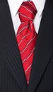 Suit and red necktie Royalty Free Stock Photo