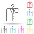 suit for work multi color style icon. Simple thin line, outline vector of interview icons for ui and ux, website or mobile Royalty Free Stock Photo