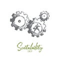 Suitability, work, employment, interview, profession concept. Hand drawn isolated vector. Royalty Free Stock Photo