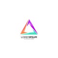 Colorful Triangle Gradient Logo Template