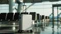 The suitcase in airport terminal.AI generated image Royalty Free Stock Photo