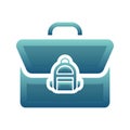 Suitcase backpack logo gradient design template icon element