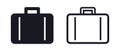 Suitcase baggage briefcase portmanteau vector icon Royalty Free Stock Photo