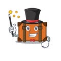 Suitcase with in the cartoon magician shape Royalty Free Stock Photo