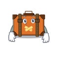 Suitcase with in the cartoon silent shape