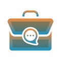 Suitcase chat logo gradient design template icon element Royalty Free Stock Photo